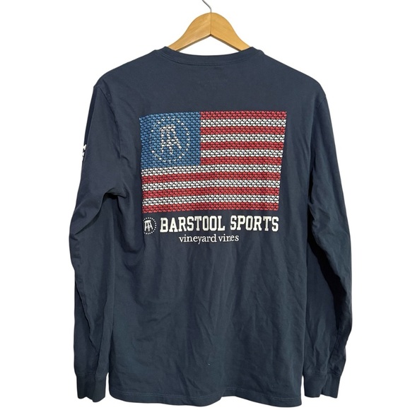 Vineyard Vines Barstool Sports Men's Dark Blue Long Sleeve Tee Size XS - Picture 2 of 8